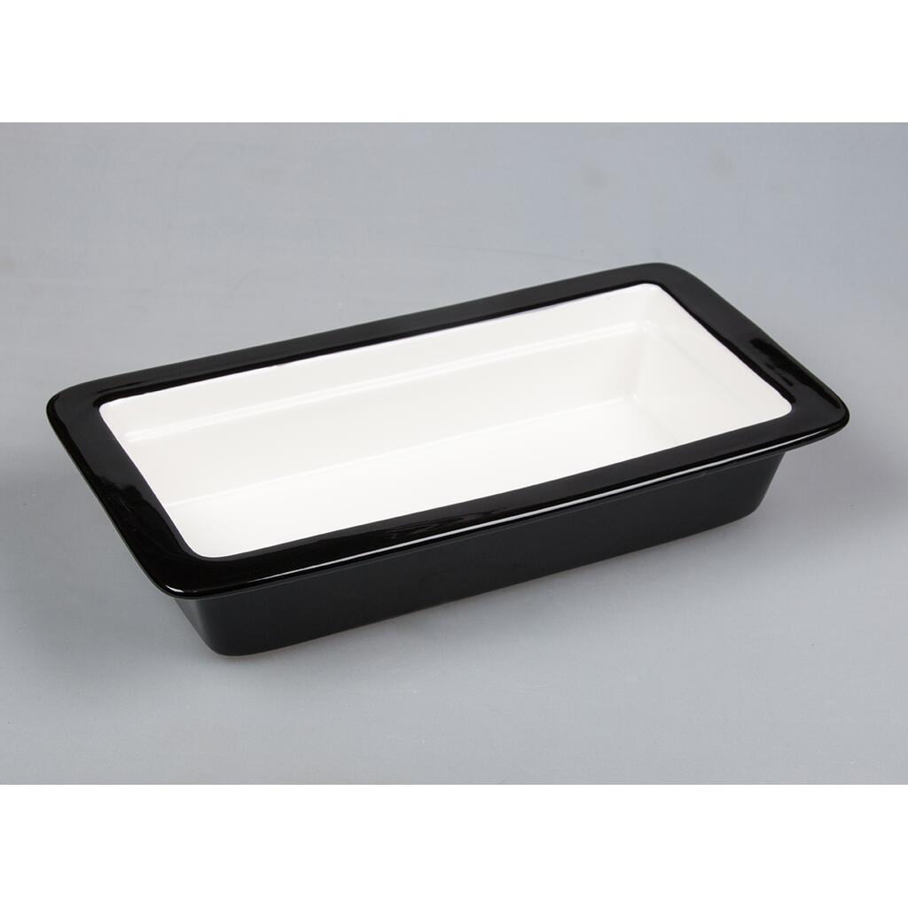 1/3*65 (32,5*17,6*6,5 см), черная/белая, фарфор фото