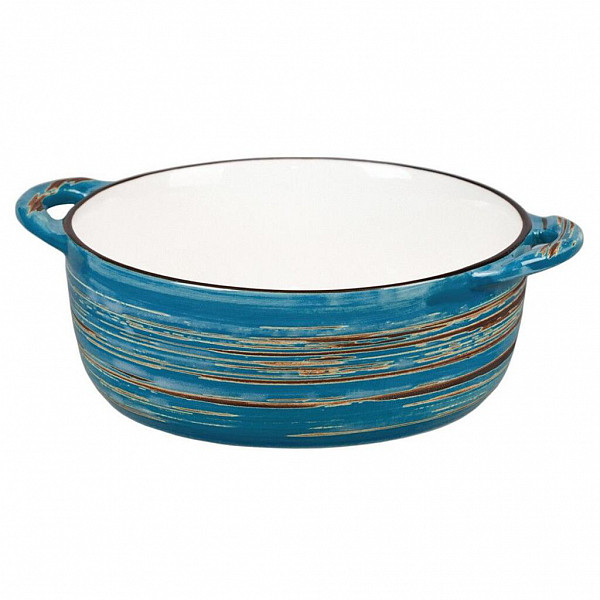 Чашка для супа P.L. Proff Cuisine Texture Dark Blue Lines 14,5 см, h 5,5 см, 580 мл фото