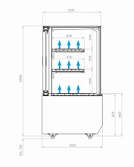 Витрина кондитерская Полюс KC70 SV 1,3-1 STANDARD (версия 2.0) (9005-0430) в Санкт-Петербурге, фото 3