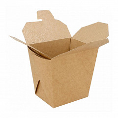 Коробка для лапши Garcia de Pou 480 мл, натуральный цвет, 5,7*7,7 см, СВЧ, 50 шт/уп, картон в Санкт-Петербурге, фото