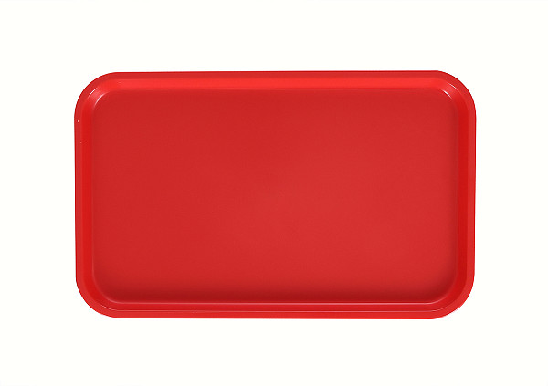 Поднос столовый из полистирола Luxstahl 530х330 мм красный фото