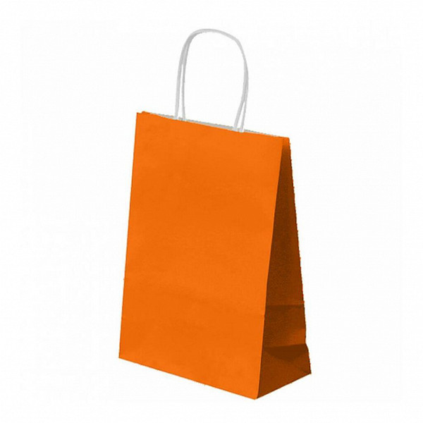 Пакет для покупок с ручками Garcia de Pou 26+14*32 см, апельсиновый, бумага фото