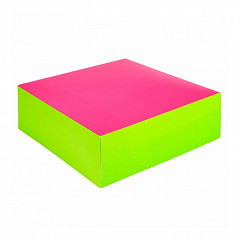 Коробка для кондитерских изделий Garcia de Pou 25*25 см, фуксия-зеленый, картон в Санкт-Петербурге, фото