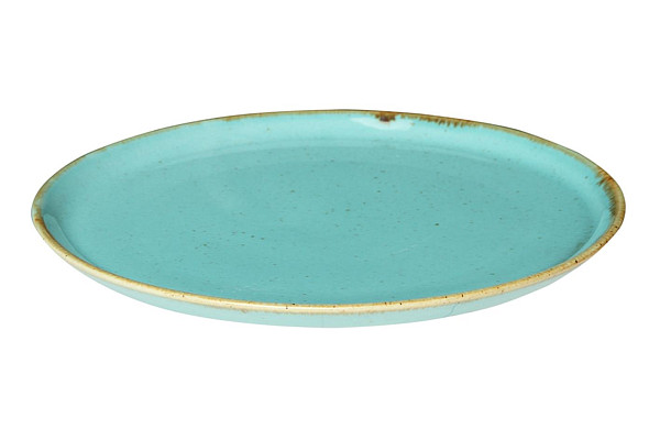 Тарелка для пиццы Porland 20 см фарфор цвет бирюзовый Seasons (162920) фото