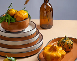 Салатник Kunstwerk Блисс фарфор 0,6л D=140,H=65мм оранжев. (03035412) в Санкт-Петербурге, фото 2