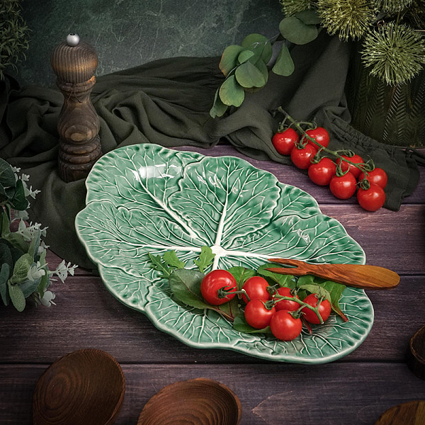 Блюдо овальное Casa di Fortuna 37,5х26,3 см h 3 см, Cabbage (CDF CB10) фото