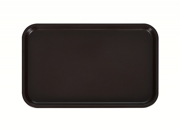 Поднос столовый из полистирола Luxstahl 530х330 мм темно-коричневый фото