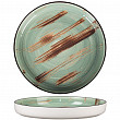 Тарелка с бортом P.L. Proff Cuisine Texture Light Green Lines 23 см, h 3 см