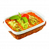Блюдо для подачи и запекания P.L. Proff Cuisine 22*14 см h5 см фарфор с плетен. подстав. Ля Шеф (99002704) фото
