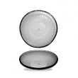 Тарелка мелкая Волна без борта Churchill 22,5см, стекло, Bamboo Glass, цвет Dusk GLDKTBP11
