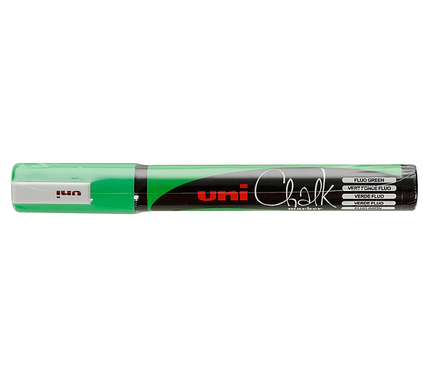 Маркер меловой UNI Mitsubishi Pencil Chalk PWE-5M 1,8-2,5 мм Зеленый неон фото