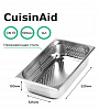 Гастроемкость перфорированная CuisinAid 1/1 h=100 нерж, 530х325х100 CD-811-4P фото