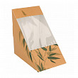 Коробка для тройного сэндвича Garcia de Pou картонная с окном 12,4*12,4*8,3 см, 100 шт/уп
