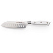 Нож Сантоку Comas 12,5 см, L 23 см, нерж. сталь / АБС-пластик, цвет ручки белый, Marble (8112)