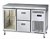 Холодильный стол Abat СХС-60-01 неохлаждаемая столешница без борта (ящики 1/2, дверь-стекло) фото