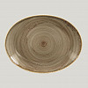 Овальная тарелка RAK Porcelain Twirl Alga 36*27 см фото