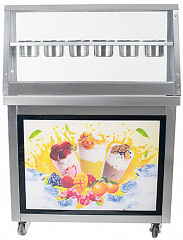 Фризер для жареного мороженого Foodatlas KCB-1F (контейнеры, световой короб, стол для топпингов) в Санкт-Петербурге, фото
