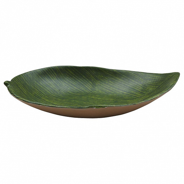 Блюдо овальное Лист P.L. Proff Cuisine 37,8*22,9*7 см Green Banana Leaf пластик меламин фото