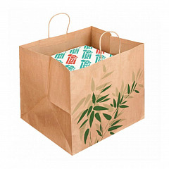 Пакет для коробок с пиццей Garcia de Pou Feel Green 43+33*33 см, натуральный, крафт в Санкт-Петербурге, фото