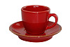 Блюдце для кофейной чашки Porland 12 см фарфор цвет красный Seasons (122112) фото