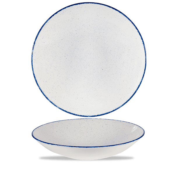Салатник сервировочный без борта Churchill Stonecast Buffet, цвет Indigo Blue SHBIAC141 фото