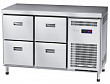 Холодильный стол Abat СХС-70-01 неохлаждаемая столешница без борта (ящики 1/2, ящики 1/2)