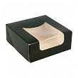 Коробка для суши/макарон Garcia de Pou с окном 10*10*4 см, чёрный, 50 шт/уп, бумага