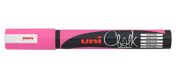 Маркер меловой UNI Mitsubishi Pencil Chalk PWE-5M 1,8-2,5 мм Розовый фото