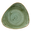 Тарелка мелкая треугольная Churchill Stonecast Samphire Green SSGSTR121 фото