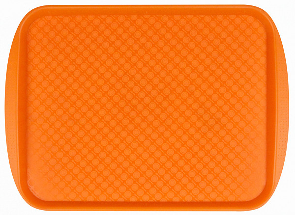 Поднос столовый из полистирола Restola 420х300 мм оранжевый фото