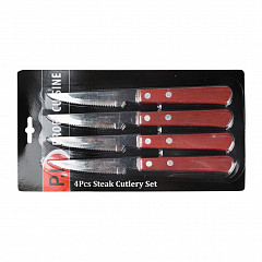 Набор ножей для стейка P.L. Proff Cuisine 21,5 см, 4 шт, деревянная ручка в Санкт-Петербурге фото