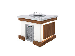 Салат-бар под диспенсеры тарелок Luxstahl СБД-1000 Premium в Санкт-Петербурге, фото 2