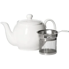 Чайник заварочный с металлическим ситом Kunstwerk фарфор 0,5л D=80,H=115,B=185мм белый (03150241) в Санкт-Петербурге, фото