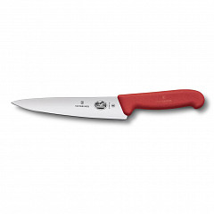 Универсальный нож Victorinox Fibrox 19 см, ручка фиброкс красная в Санкт-Петербурге фото