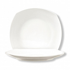 Тарелка P.L. Proff Cuisine 26*26 см квадратная с кругл. краем белая фарфор в Санкт-Петербурге, фото