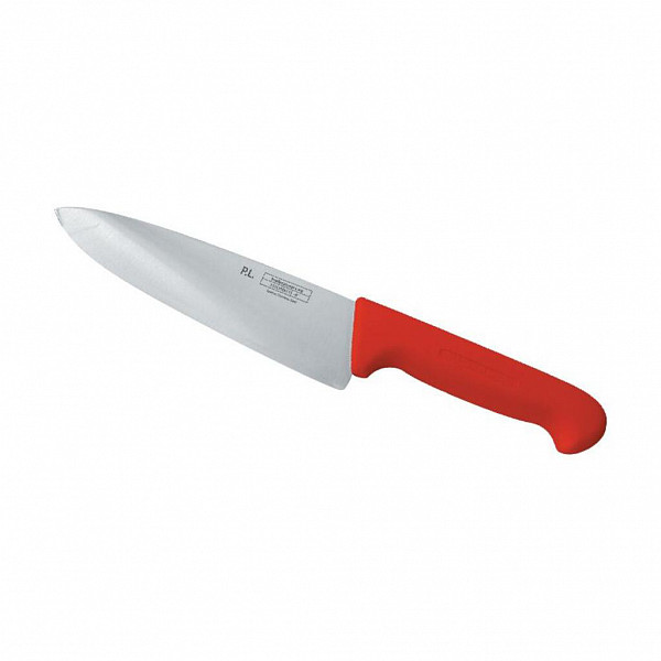 Шеф-нож P.L. Proff Cuisine PRO-Line 20 см, красная пластиковая ручка фото