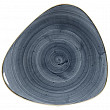 Тарелка мелкая треугольная Churchill Stonecast Blueberry SBBSTR121
