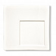 Тарелка  24*24 см квадратная смещенное дно белая фарфор