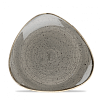 Тарелка мелкая треугольная Churchill Stonecast Peppercorn Grey SPGSTR91 22,9см, без борта фото