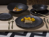 Тарелка мелкая Style Point Oyster 21 см, цвет черный (QR17041) фото