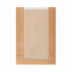Пакет для хлеба с окном Garcia de Pou Feel Green 26+10*38 см, крафт-бумага 36 г/см2, 125 шт/уп в Санкт-Петербурге, фото