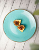 Тарелка безбортовая Porland 30 см фарфор цвет бирюзовый Seasons (187630) фото
