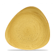 Тарелка мелкая треугольная  Stonecast Mustard Seed Yellow SMSSTR101
