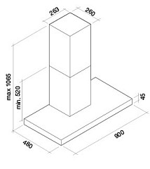 Пристенная вытяжка Falmec LUCE GLASS BLACK 90	CLHN90.00P6#ZZZN491F в Санкт-Петербурге, фото 2