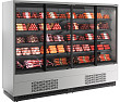 Холодильная горка Полюс FC20-07 VV 2,5-1 0030 STANDARD фронт X1 бок металл с зеркалом (9006-9005)