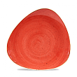 Тарелка мелкая треугольная Churchill Stonecast Berry Red SBRSTR101