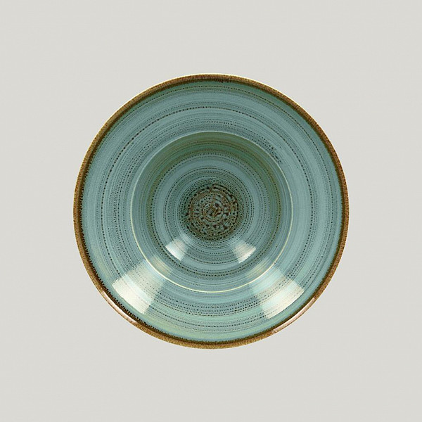Тарелка глубокая RAK Porcelain Twirl Lagoon 480 мл, 26*9 см фото