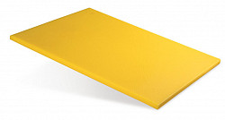 Доска разделочная Luxstahl 350х260х8 желтая пластик в Санкт-Петербурге, фото 1