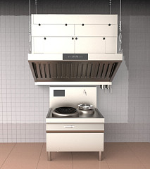 Вытяжной зонт рециркулятор с водяной завесой Convemat VBR-WF-2400-6000-H12, фото 3