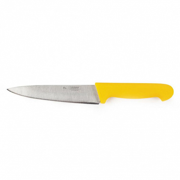 Нож поварской P.L. Proff Cuisine PRO-Line 16 см, желтая пластиковая ручка фото